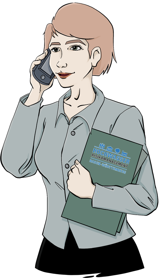Frau Koenig am Telefon